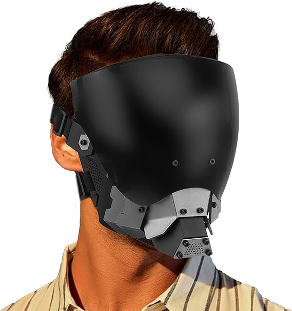 Adult Punk Mask Helmet- Futuristic Cyberpunk Full-Face Helmet