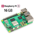 Raspberry Pi 5 16GB angled view with GPIO header