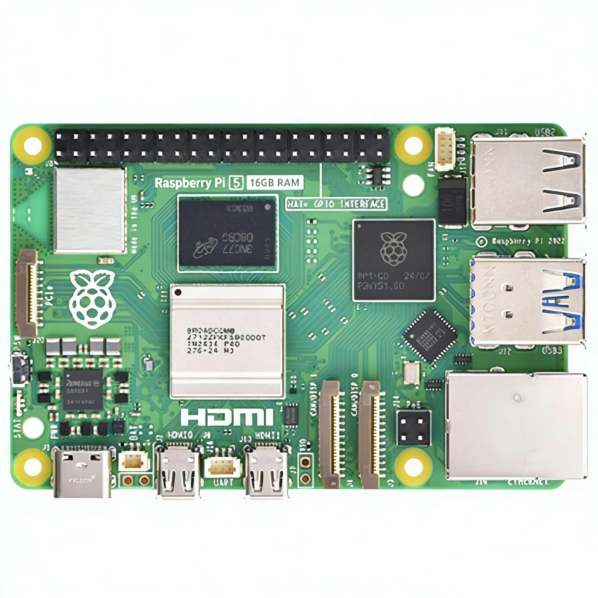 Raspberry Pi 5 16GB single board computer top view