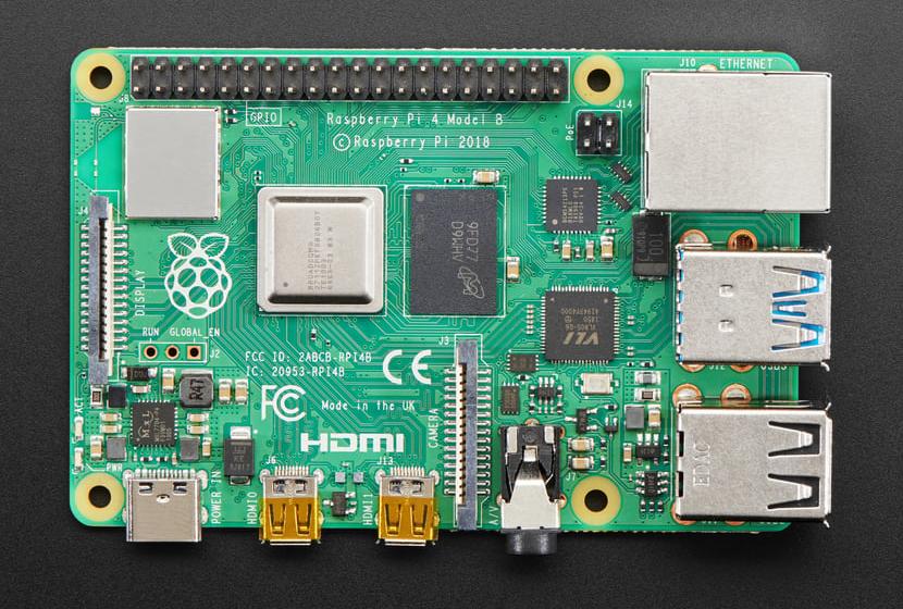 Raspberry Pi 4 Model B 8GB single board computer top view