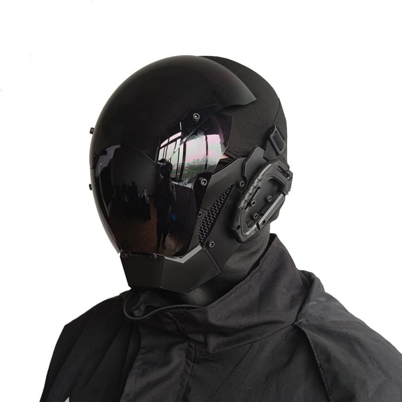 Futuristic Cyberpunk Full-Face Helmet – Techwear Cosplay Mask/ Men's Punk Cosplay Mask