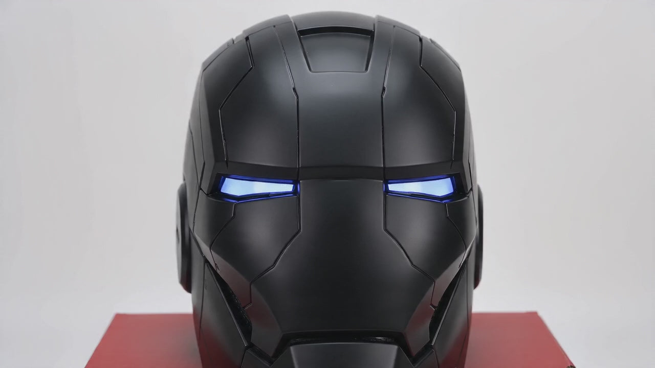 Iron Hero Black Cyber Helmet MK 5  | LED Smart Cosplay Mask